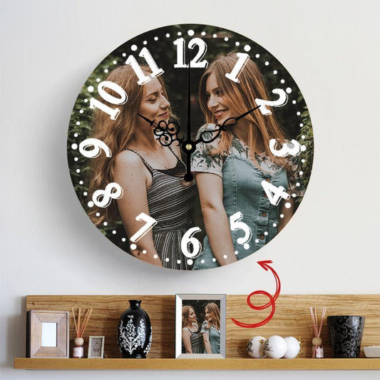 A Meaningful Gift Custom Photo Custom Wall Clock Keepsake Gift - faceonboxer