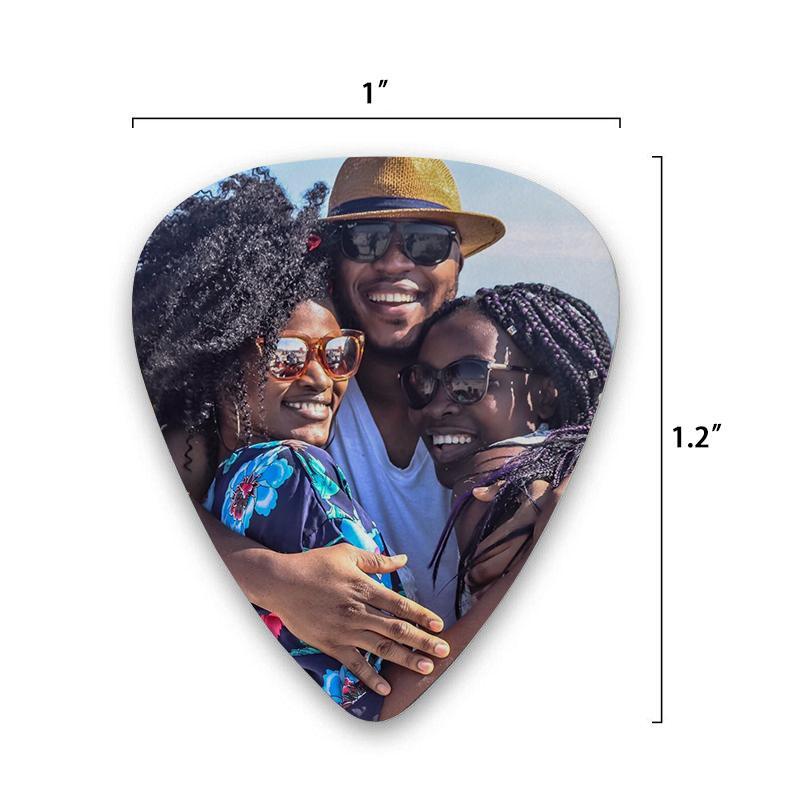 Personalized Guitar Pick With Photo For Family-10Pcs