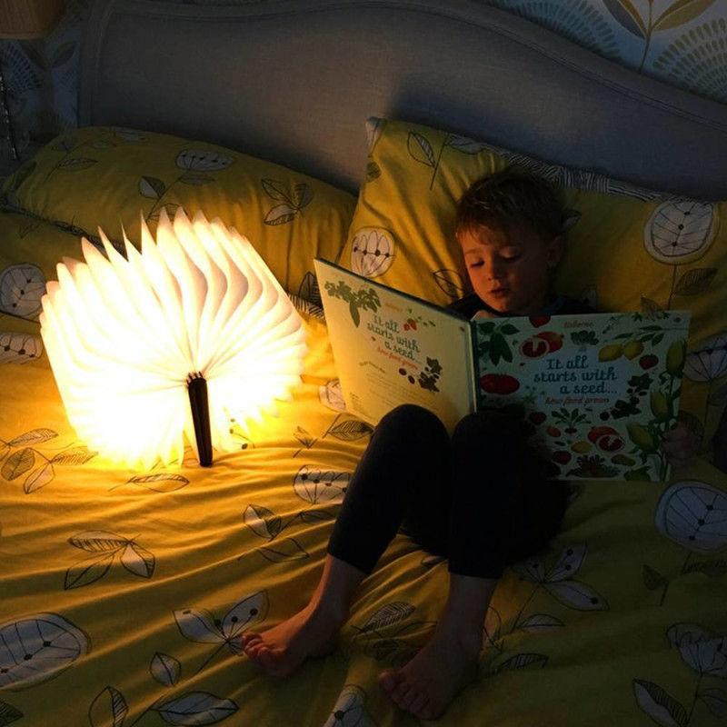 Custom Photo Book Lamp Open 360 Degrees For Desk, Reading, Floor Night Light - Colorful