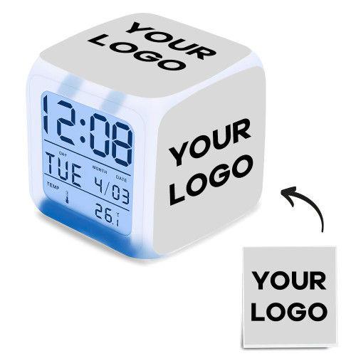Multiphoto Alarm Clock Home Decoration Custom Colorful Lights