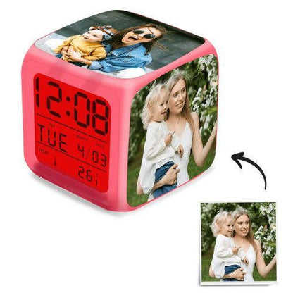 Multiphoto Alarm Clock Home Decoration Custom Colorful Lights