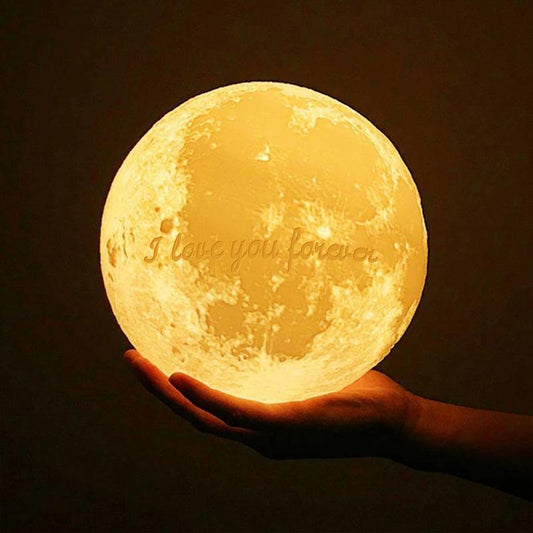 Touch 3 Colors - Christmas Cute Gift Engraved Photo Moon Lamp - faceonboxer