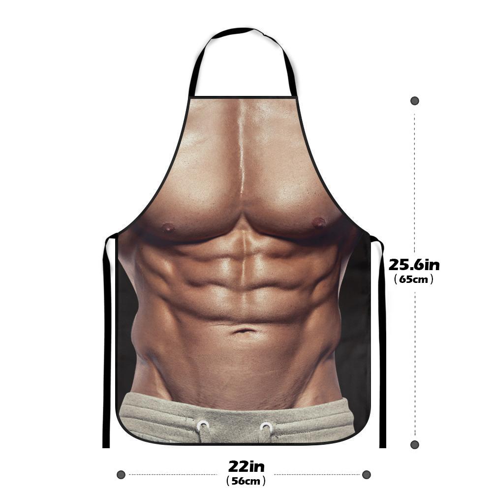 Funny and Sexy Muscle Man Kitchen Cooking Apron - faceonboxer