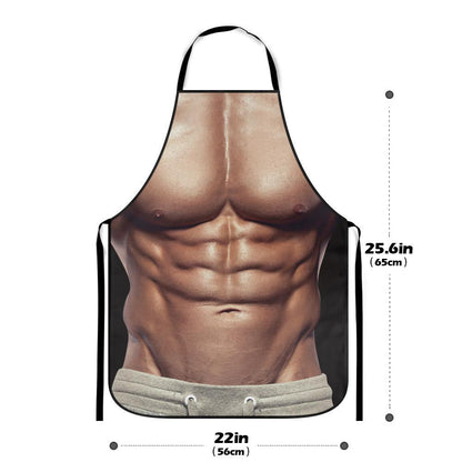 Funny and Sexy Muscle Man Kitchen Cooking Apron - faceonboxer