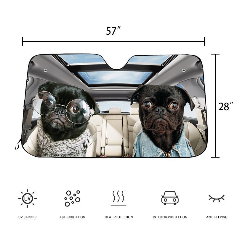 Custom Auto Sun Shade Car Sun Shade Personalized Windshield Car Accessories For Pet