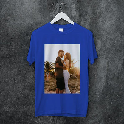 Custom Photo Men's Cotton T-shirt Short Sleeve T-shirt With Pictures