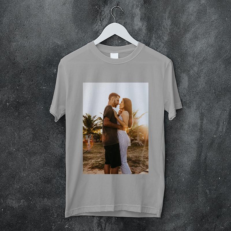 Custom Photo Men's Cotton T-shirt Short Sleeve T-shirt