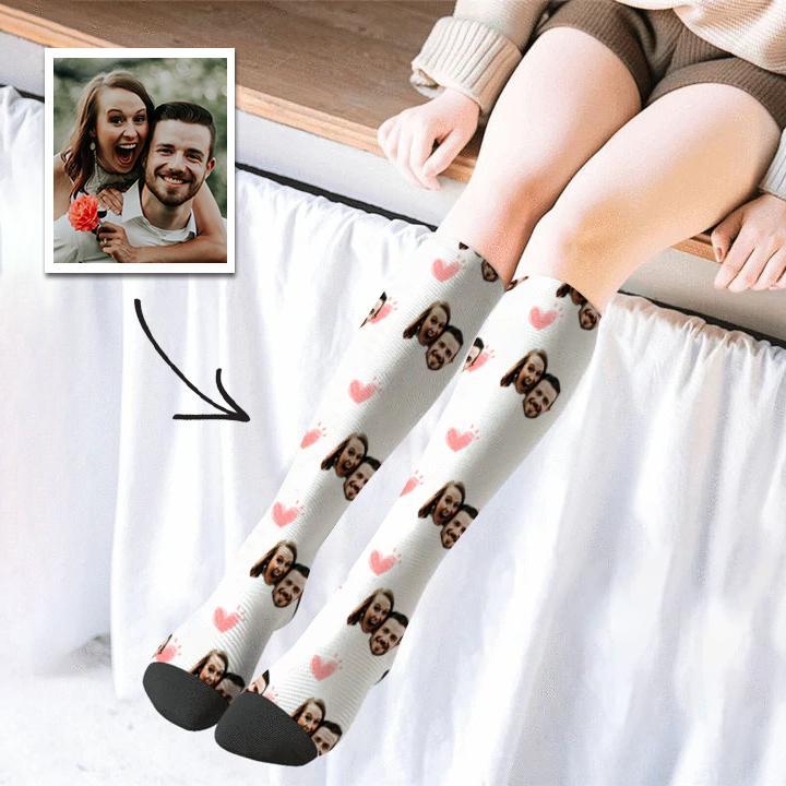 Custom Heart Face socks