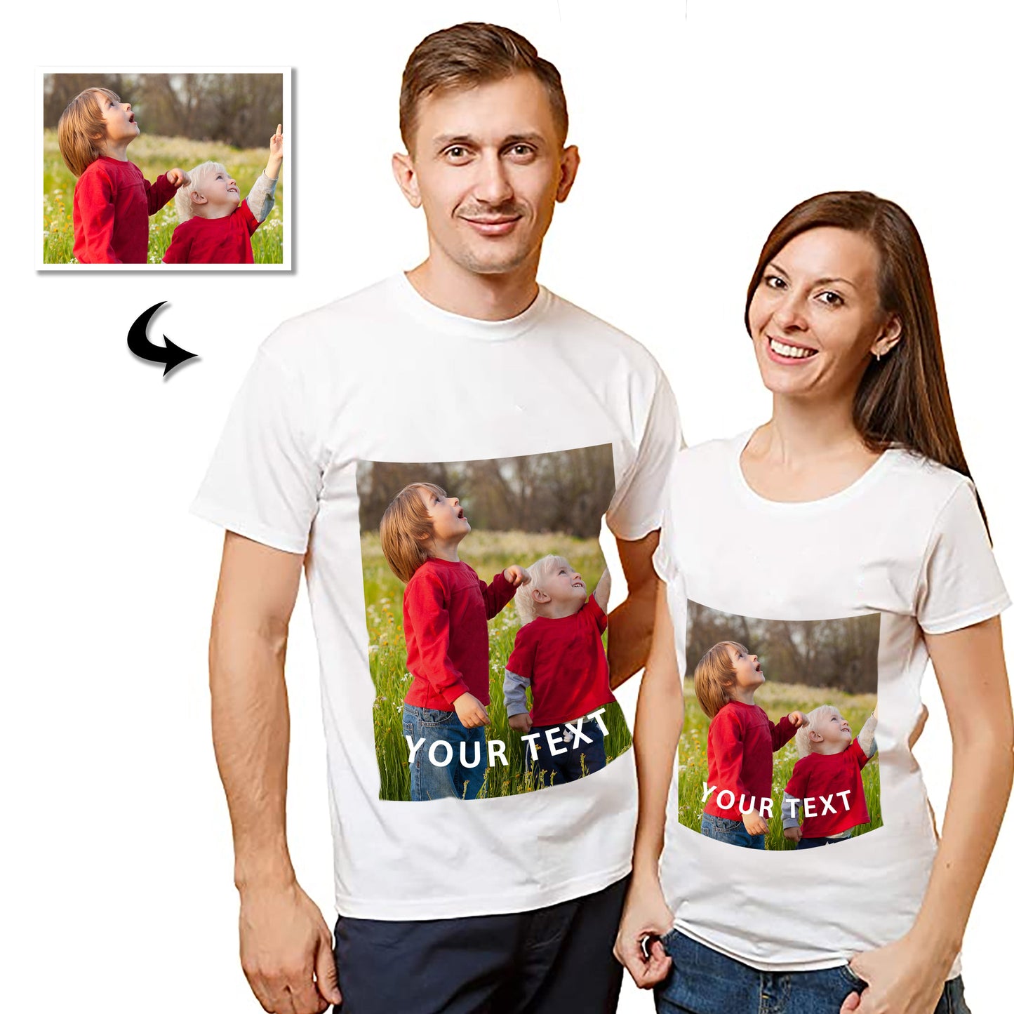 Custom T Shirt Printing with Photo Design Your Own Shirt Cotton