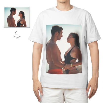 Custom Photo Men's Cotton T-shirt Short Sleeve T-shirt With Pictures