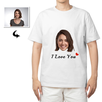 Custom Photo Face T-shirt with Text