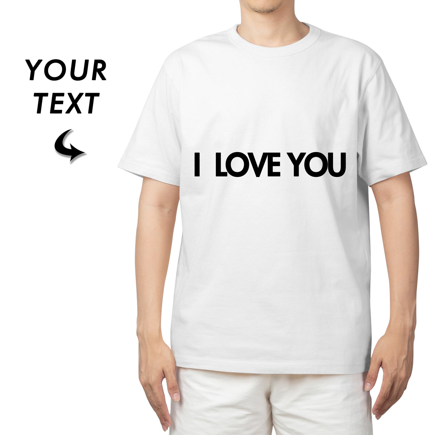 Custom Cotton Text T-shirt