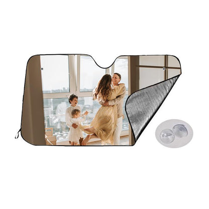 Custom Auto Sun Shade Car Sun Shade Personalized Windshield Car Accessories For Famliy - faceonboxer