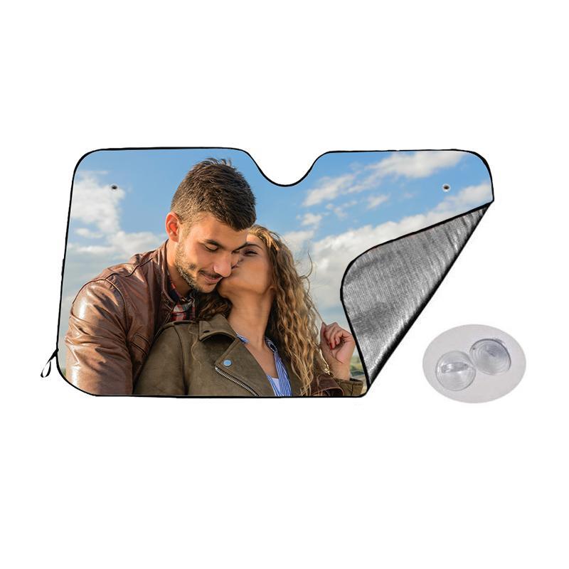 Custom Auto Sun Shade Car Sun Shade Personalized Windshield Car Accessories For Lovers - faceonboxer