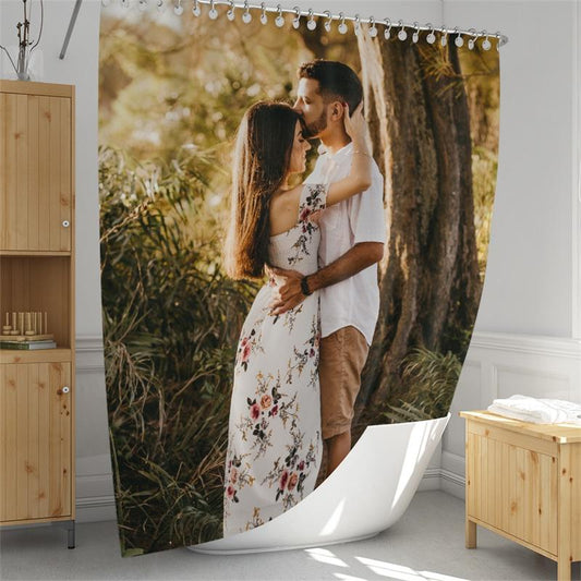 Copy of Copy of Custom Shower Curtain Unique Gift For Lover - faceonboxer